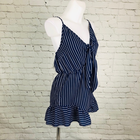 Settin Stripe Rise Of Dawn Blue/White Romper Sz S - Picture 3 of 9